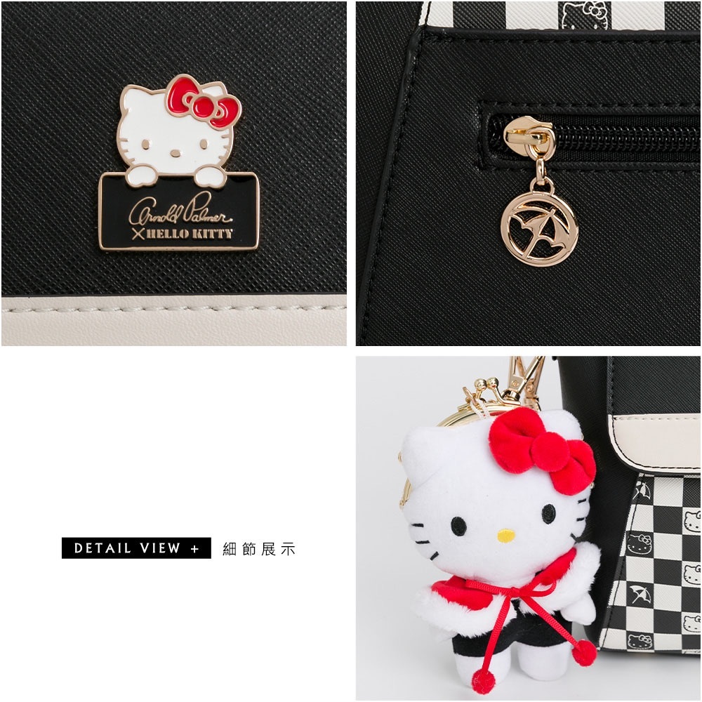Hello Kitty - Arnold Palmer - Flap Tote with Long Strap Checkerboard Collection - Picture 6 of 9